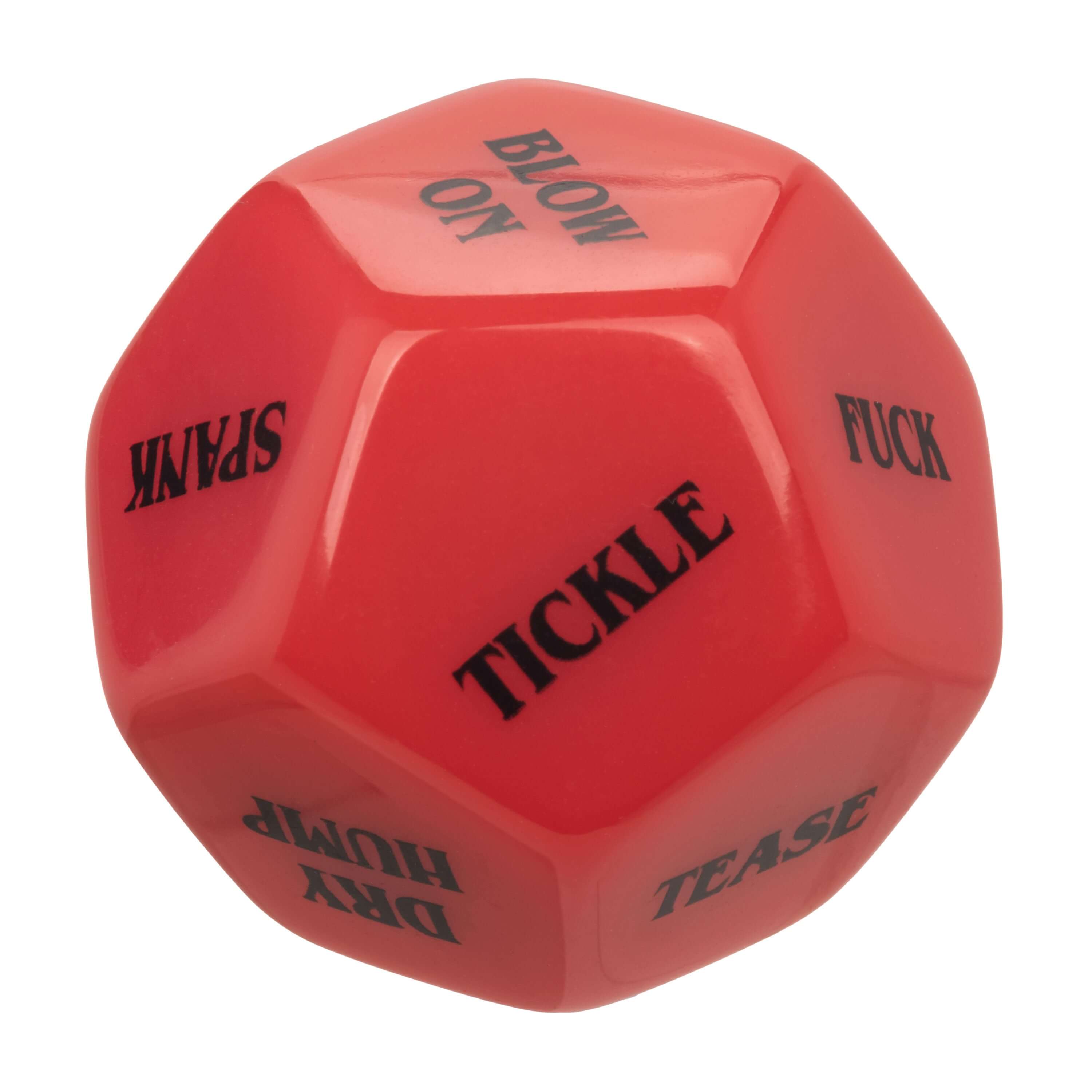 Naughty Bits Roll Play Naughty Dice Set featuring a red dice with playful prompts for couples.