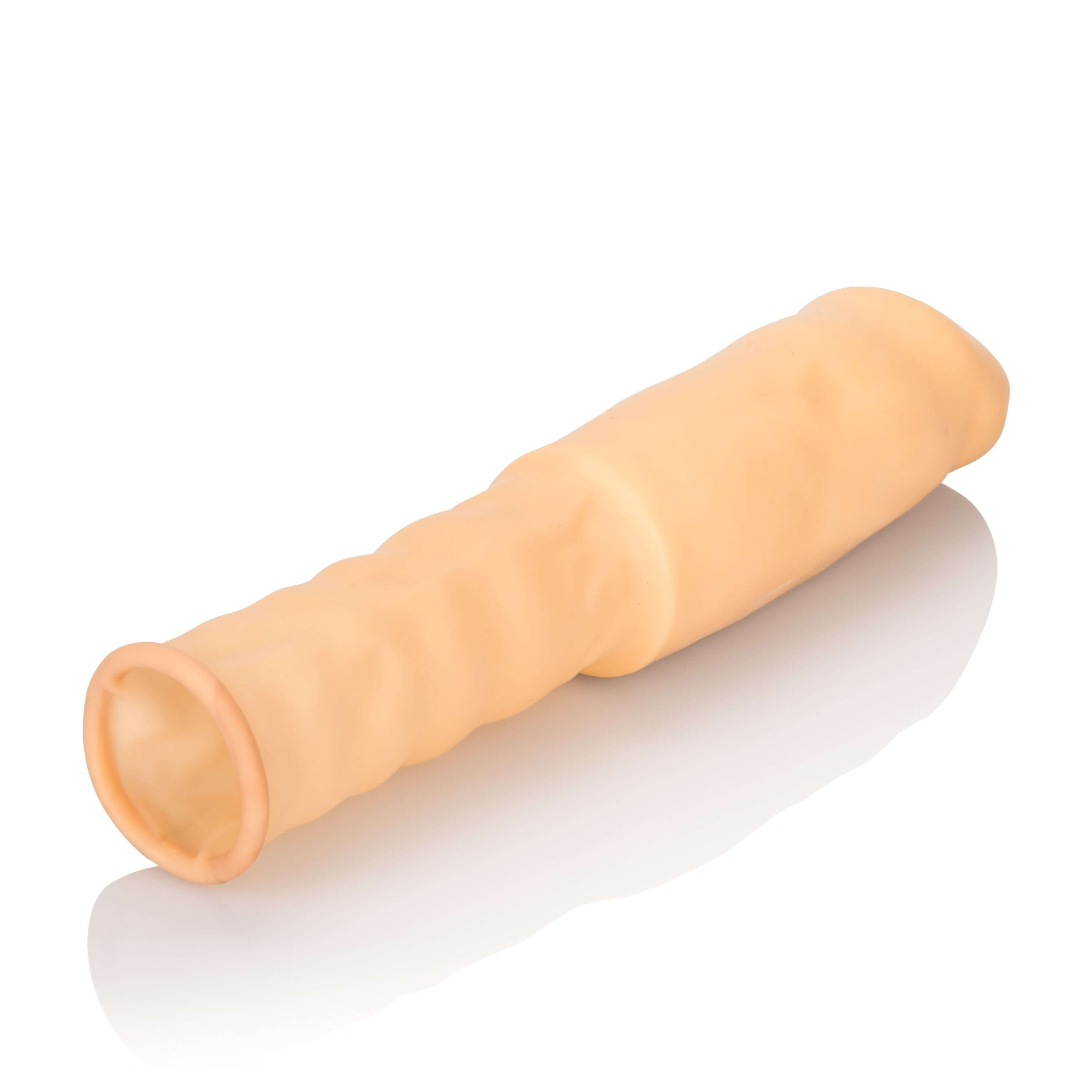 4 Inch Latex Penis Extension Ivory - a realistic enhancement sleeve designed for comfort and increased sensation.