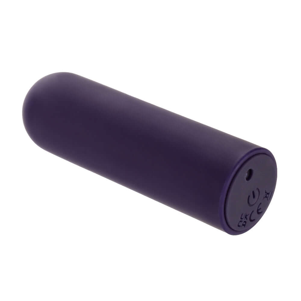 Turbo Buzz Rounded Mini Bullet in purple, featuring a sleek design for powerful stimulation with 10 vibration functions and waterproof capabilities.