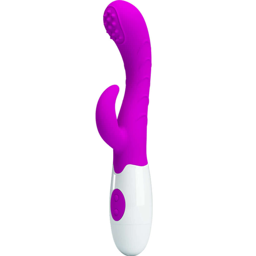 Pretty Love Rabbit Vibrator Arthur in vibrant purple, designed for dual stimulation with rotating and vibrating features.