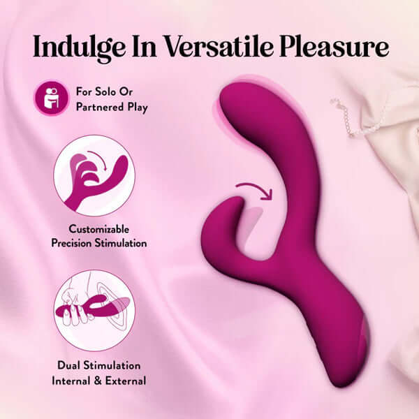 Blush Quinn Rabbit Vibrator Burgundy-1