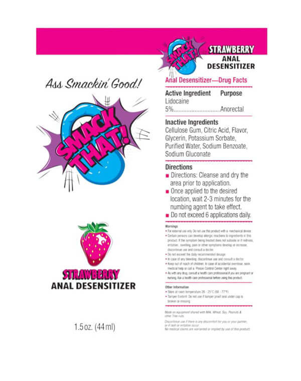 Smack That Anal Desensitizer Strawberry 1.5oz-1