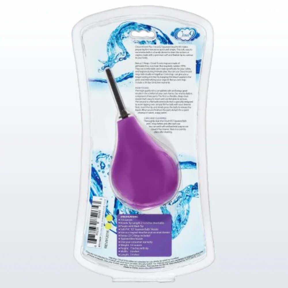 Fresh & Deluxe Anal Soft Tip Enema Douche 7.6 Oz in purple packaging, featuring a soft tip for gentle cleansing.
