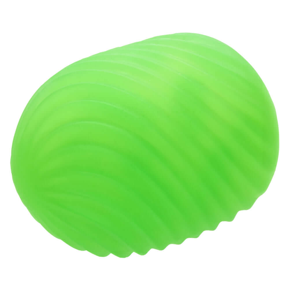 Pop Sock Textured Stroker Green, a soft and flexible adult toy with textured surface for enhanced pleasure.