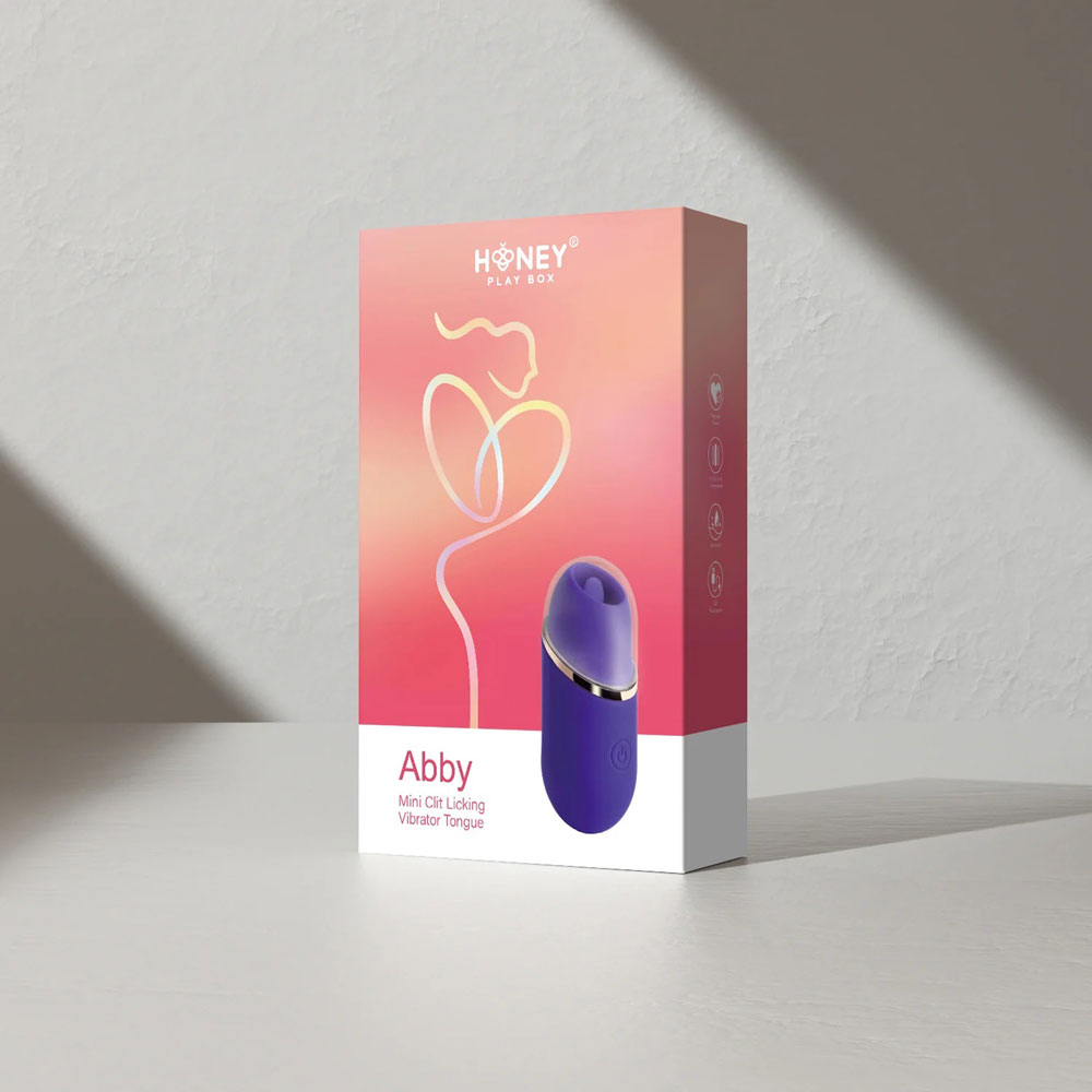 Abby - Mini Clit Licking Vibrator Tongue Sex Toy  - Purple-2