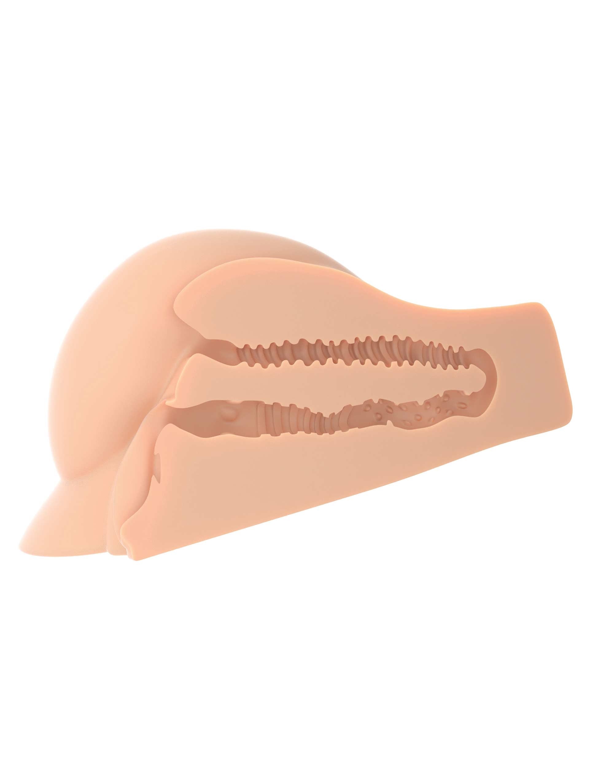 PDX Plus Perfect Ass Masturbator Flesh showcasing realistic design and textured stroking experience.
