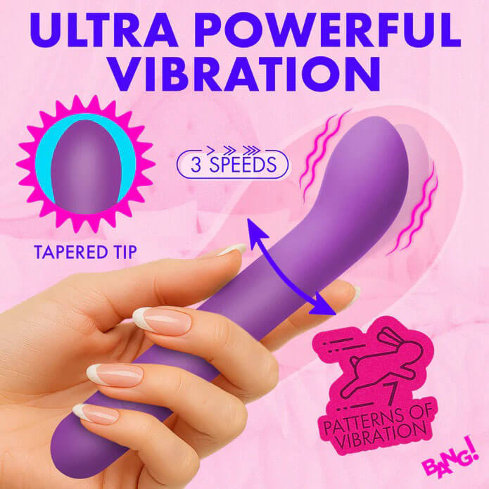 G-Spot Flexible Silicone Vibrator - Purple-4