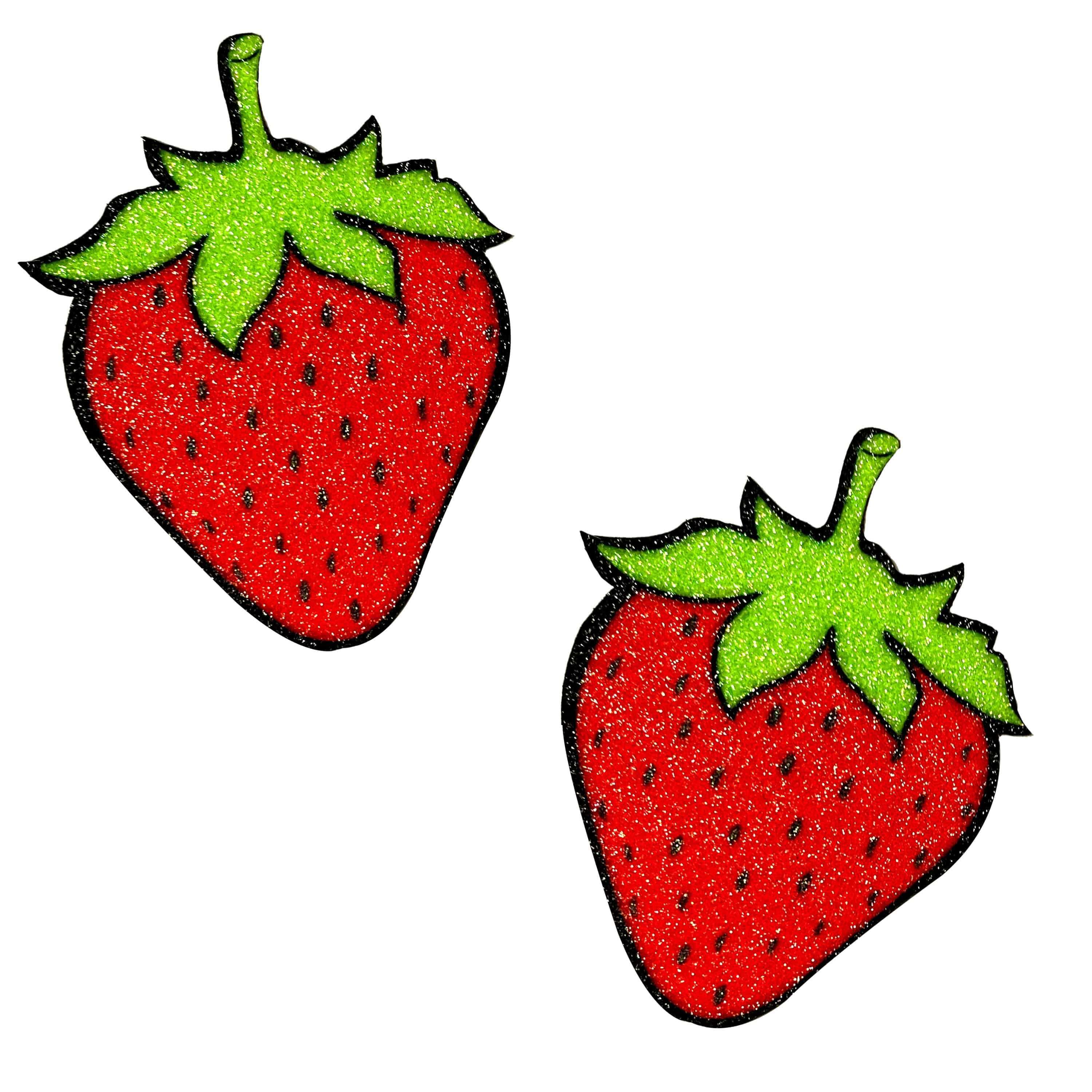 Juicy Strawberry Glitter Nipple Cover Pasties-0