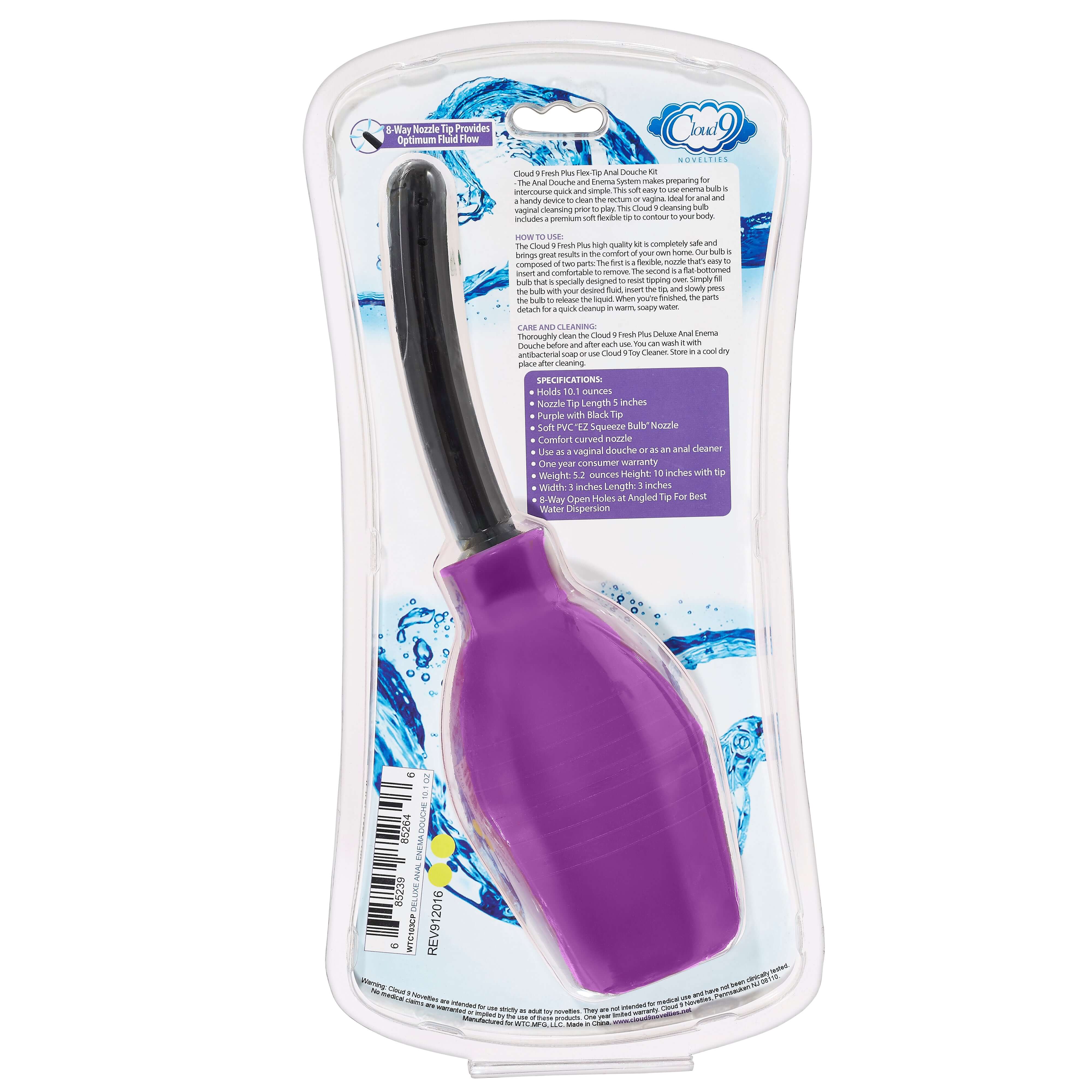 Fresh Plus Deluxe Enema Douche - 10.1 Oz Ez Squeeze Bulb-4