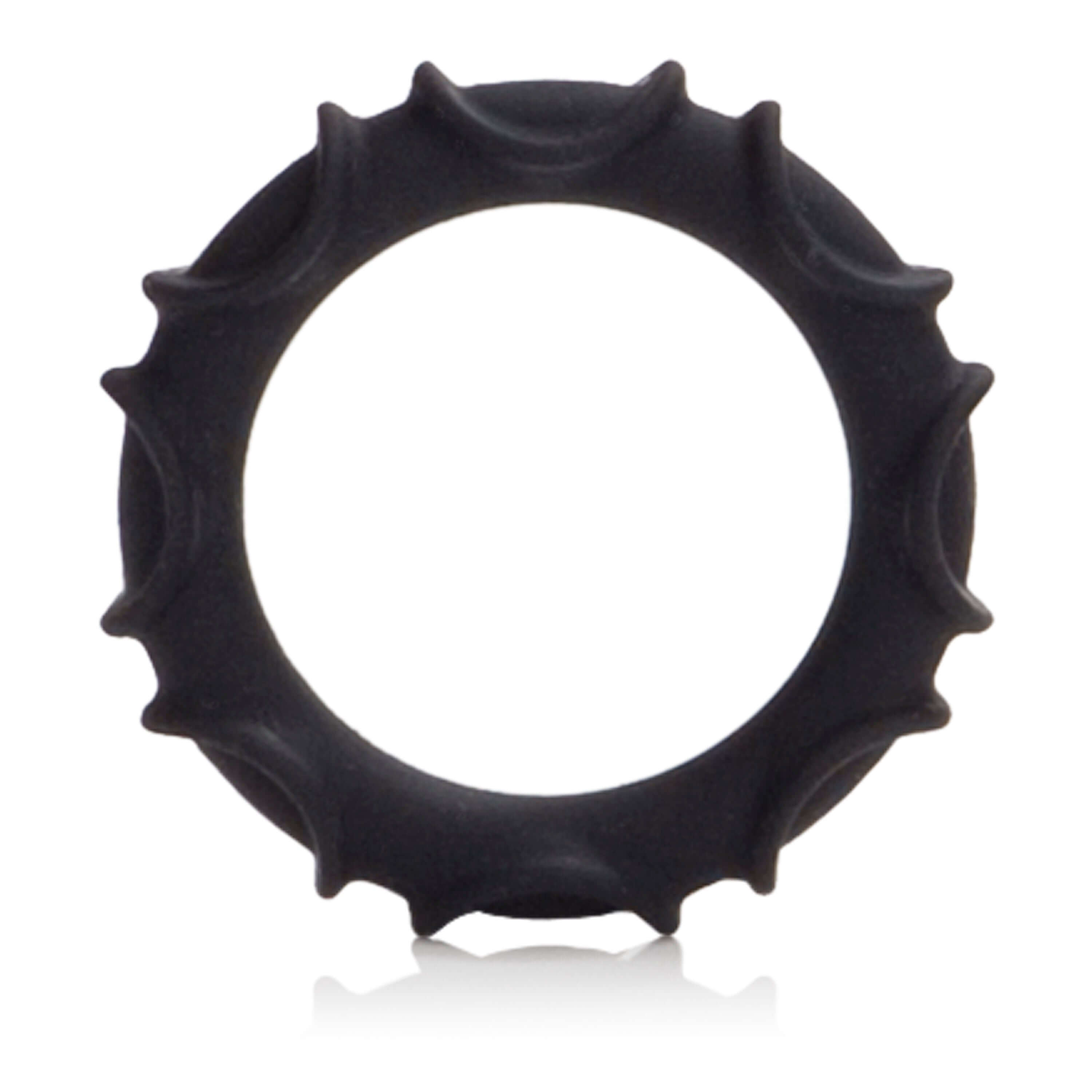 Adonis Silicone Ring Atlas Black, a flexible silicone cock ring designed for enhanced stamina and comfort.