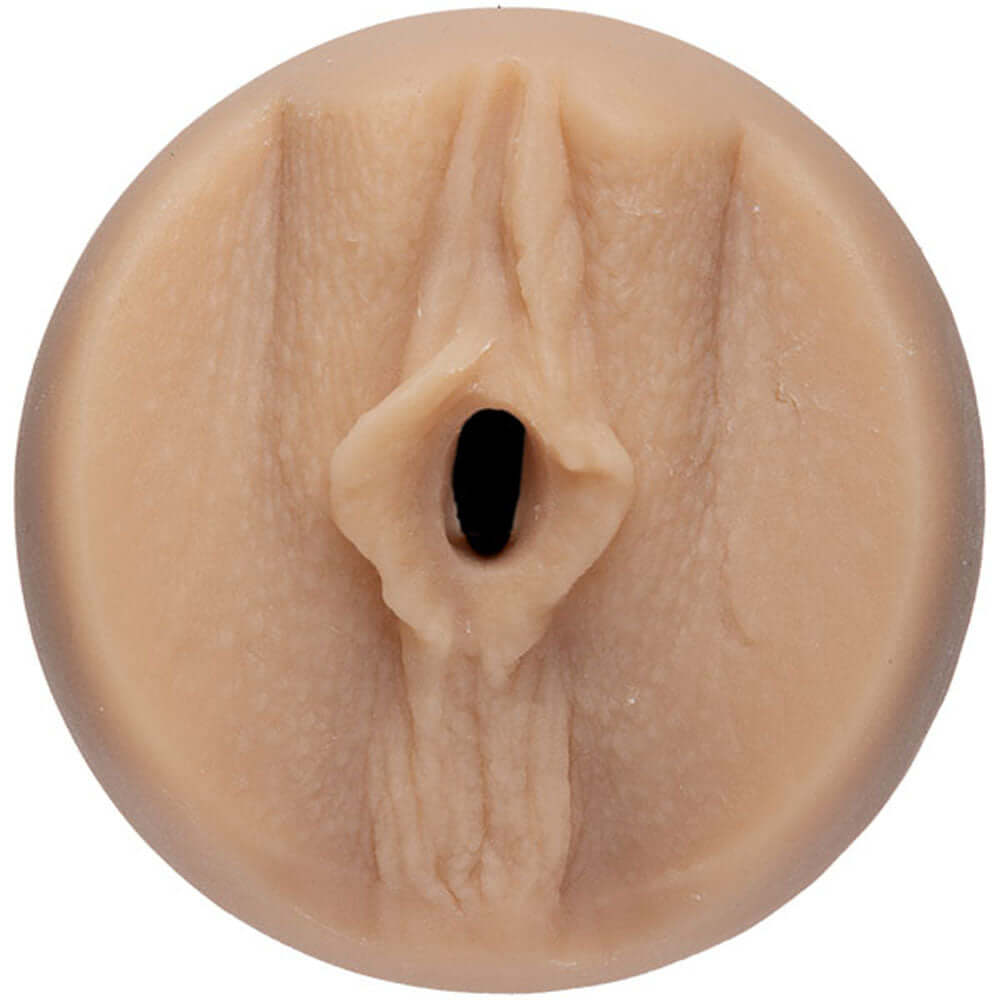 Main Squeeze Katrina Jade Ultraskyn Stroker Pussy close-up view of the lifelike design and textured interior.