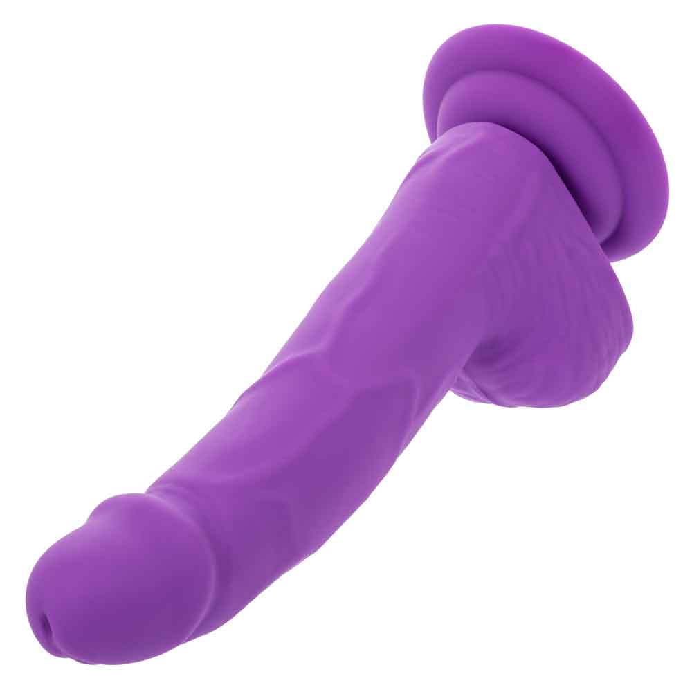 Neon Silicone Studs 6 Inch Dildo in Purple with a realistic, firm texture and vibrant color for an exciting and pleasurable experience.