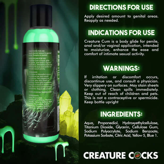 Creature Cum Green Water-Based Lubricant 8oz-1