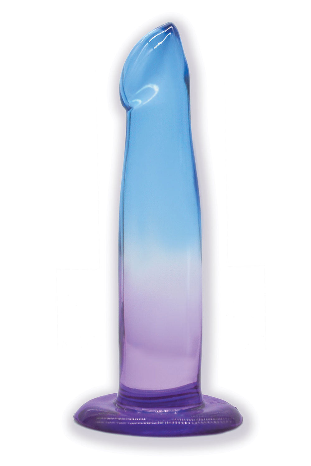 Shades, 6.25&quot; G-Spot Jelly Tpr Gradient Dong - Blue and Purple-1