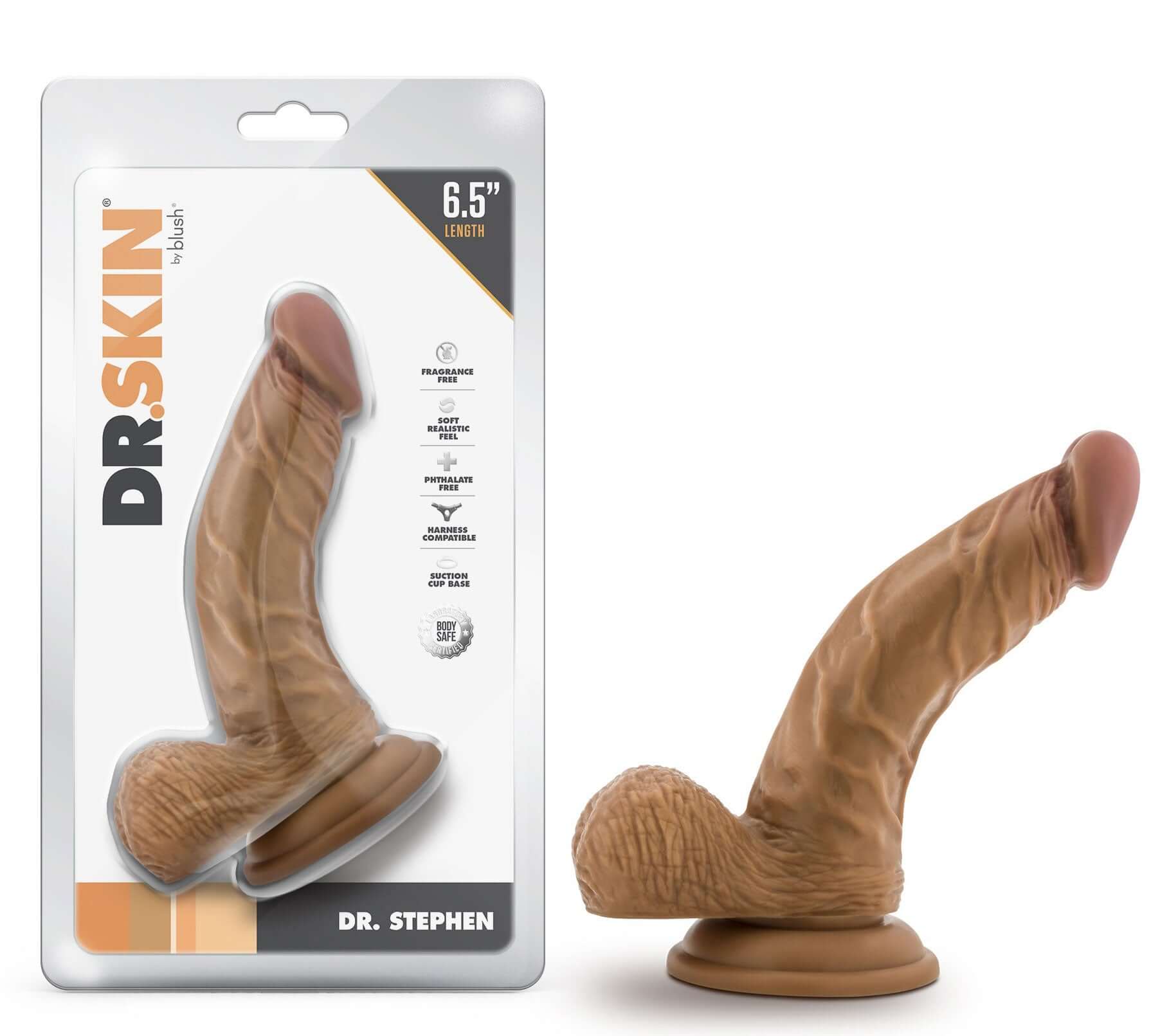 Dr. Skin - Dr. Stephen - 6.5 Inch Dildo With Balls - Tan-2