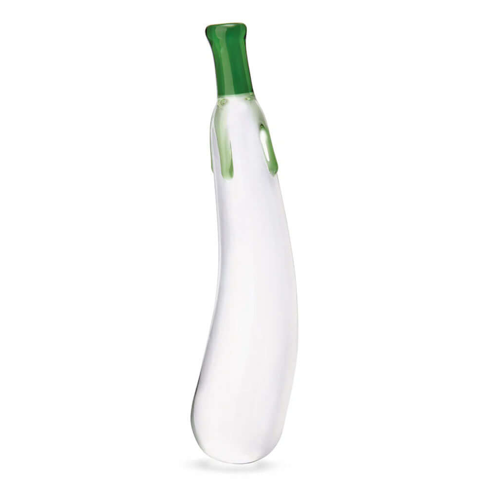 Eggplant Ecstasy 7.25&quot; Glass Dildo-1