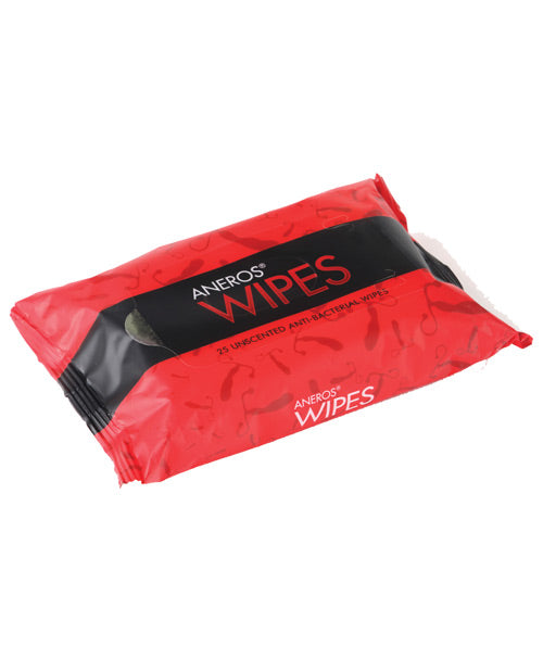 Aneros Unscented Anti-Bacterial Personal Wipes 25 Pack