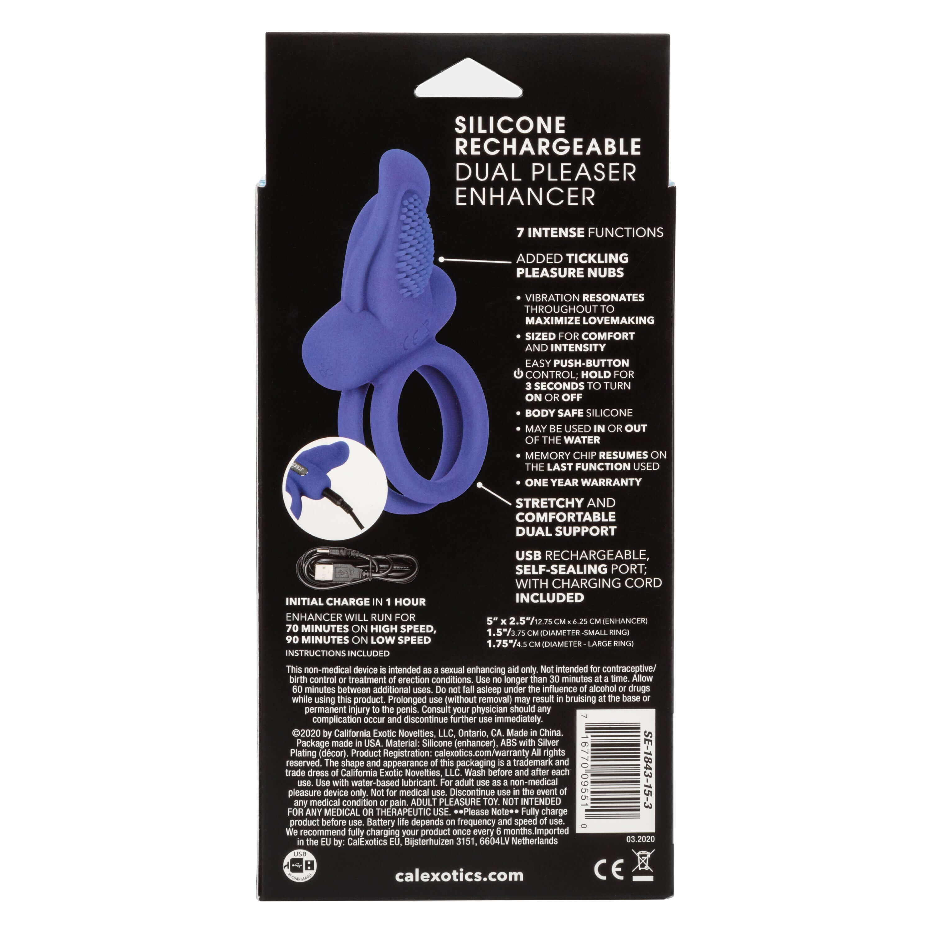 Silicone Rechargeable Dual Pleaser Enhancer-3