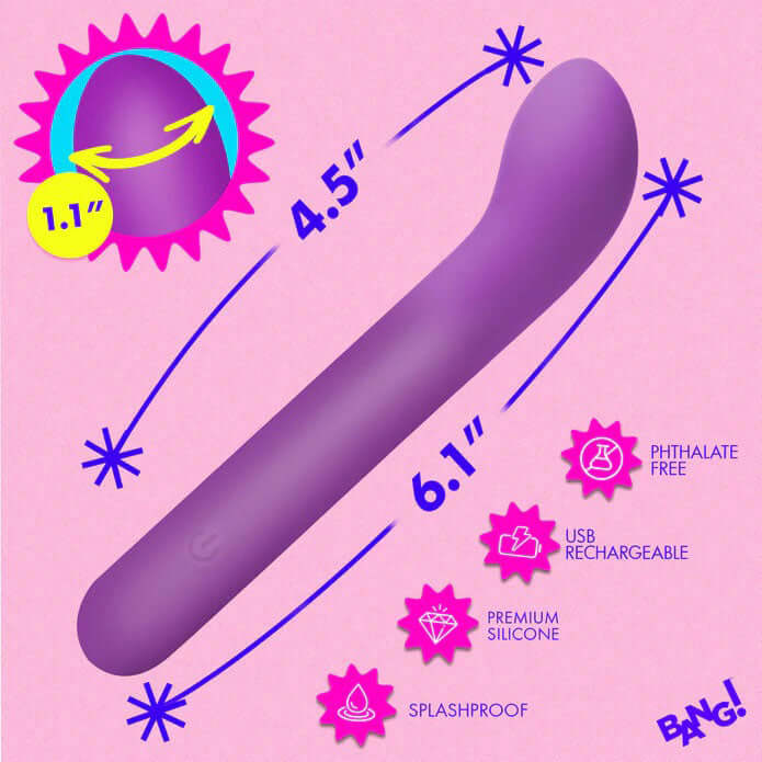 G-Spot Flexible Silicone Vibrator - Purple-2
