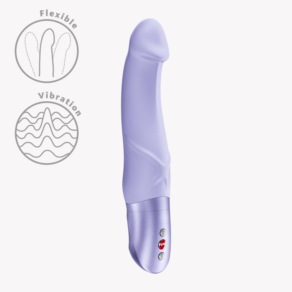 Fun Factory Mr Boss G-Spot Vibrator Purple with flexible design and vibration features.