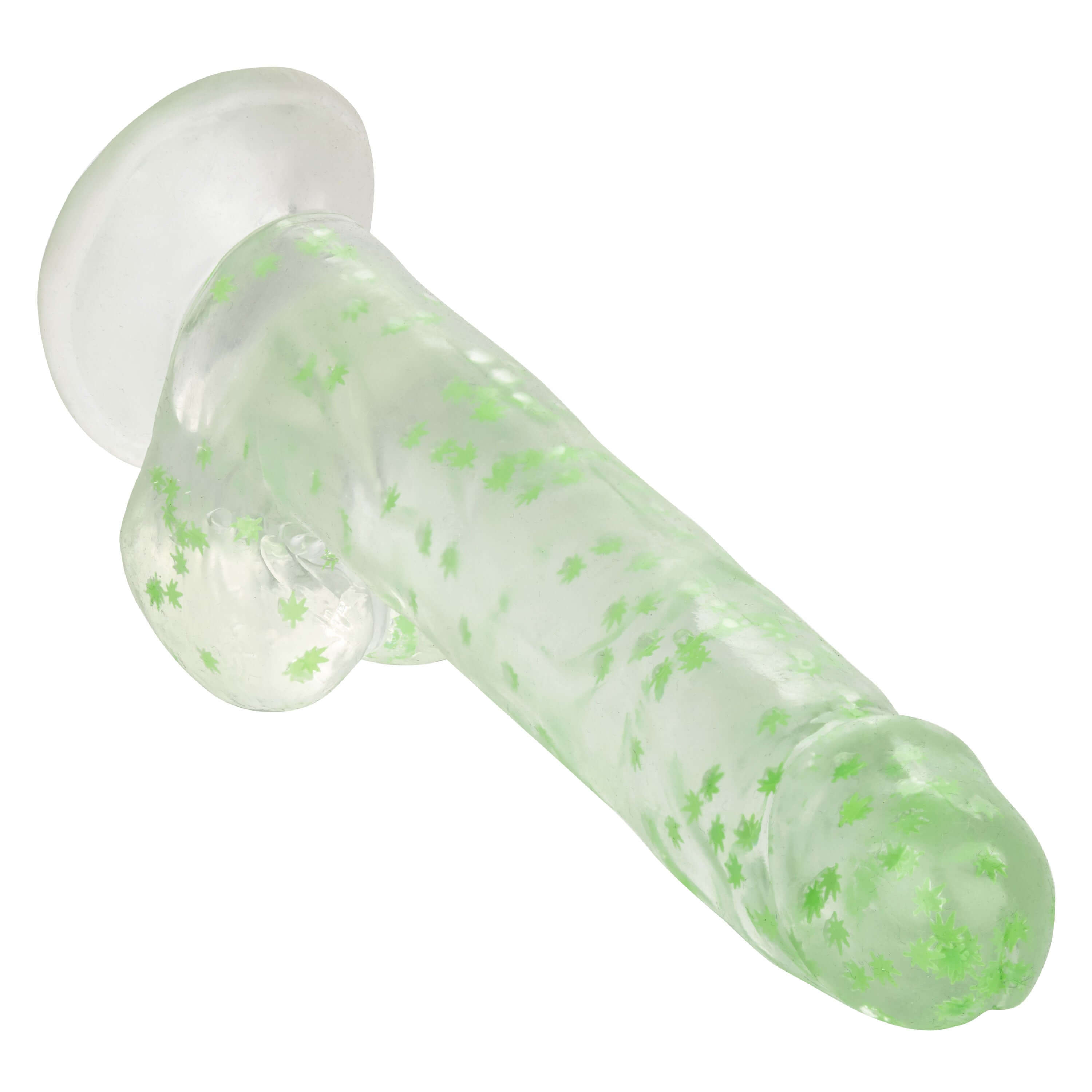 Naughty Bits I Leaf Dick Glow-in-the-Dark Weed Leaf Dildo - Glow in the Dark-7