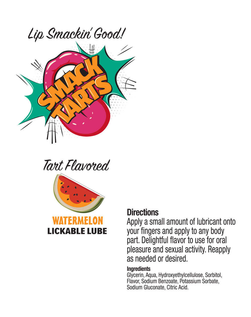 Smack Tarts 2oz Lickable Flavored Lubricant - Watermelon-1
