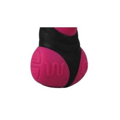 Close-up of the controls on the Bonnie & Clyde Rechargeable Rabbit Vibrator showing its luxurious design.