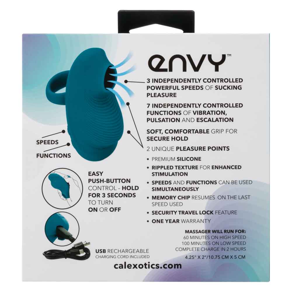 Envy Handheld Suction Massager - Blue-1