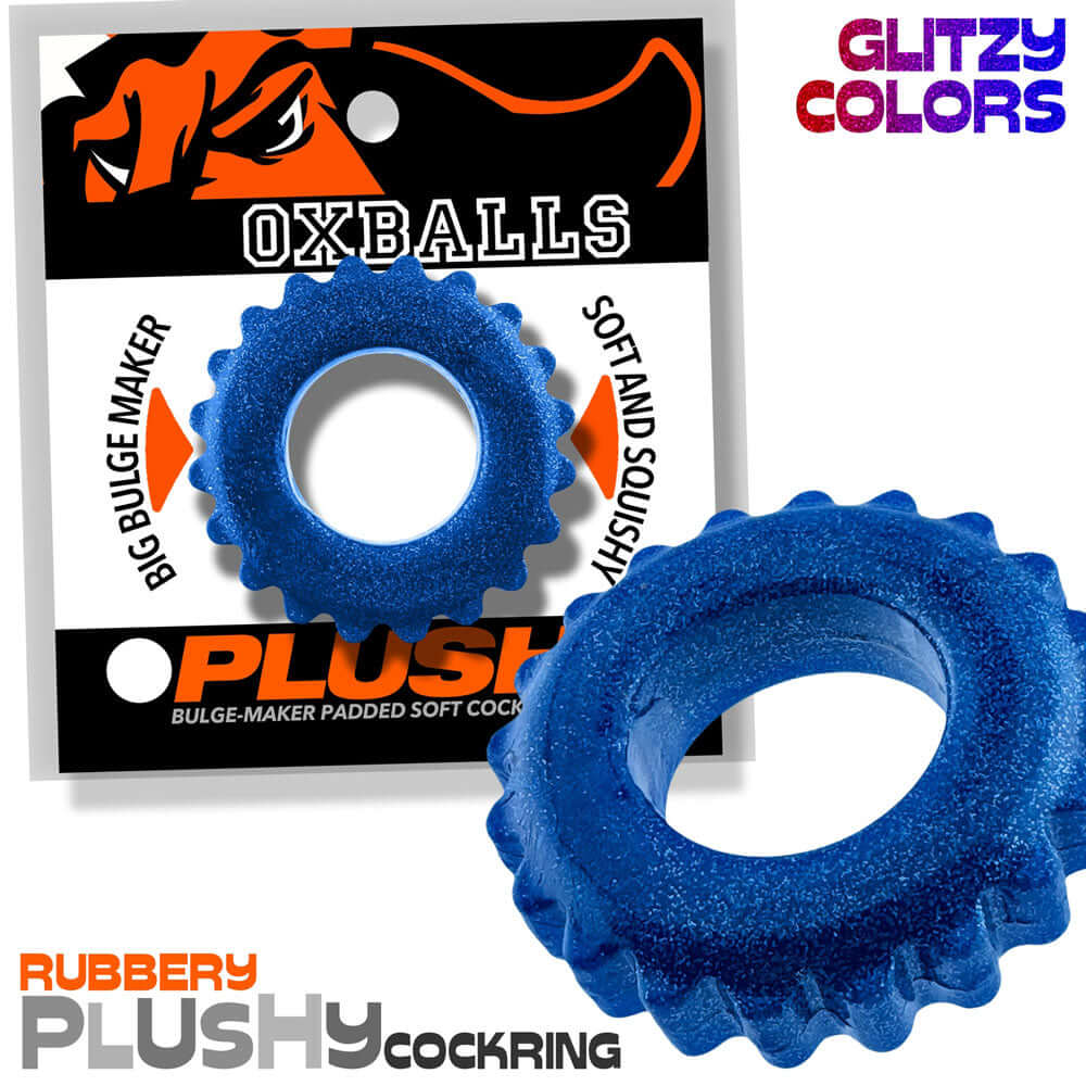 Plushy Single Ring - Blue Fire-1