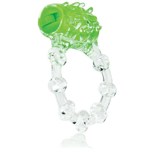 Colorpop Quickie Vibrating Ring Green for enhanced intimacy and mutual stimulation, designed by Screaming O.