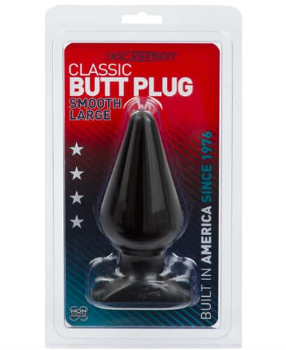 Classic Butt Plug Smooth - Large - Black-0