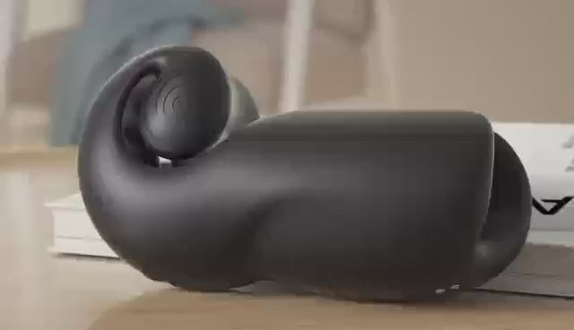 Svibe Snail Evo Dual Male Stimulator Black on a surface, showcasing its ergonomic design and innovative features.