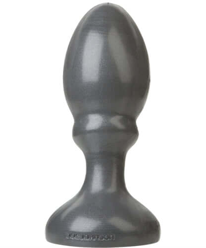 American Bombshell Plug Little Boy in gray with tapered head and flared base for safe anal play.