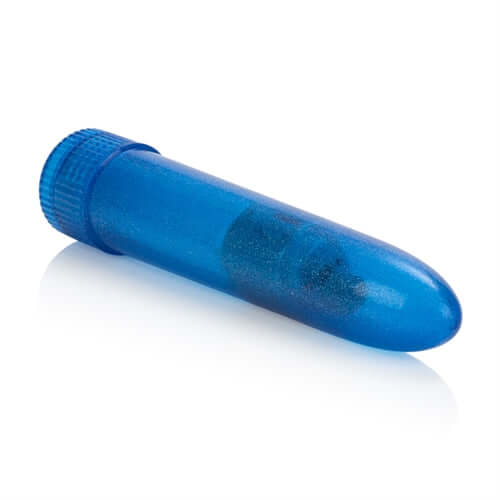 Shanes World Sparkle Vibes Blue vibrator in a sleek glittery blue design, perfect for pleasuring experiences.