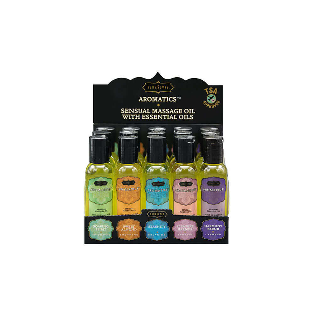 Aromatic Massage Oil Pre- Pack Display - 15 Pieces-0