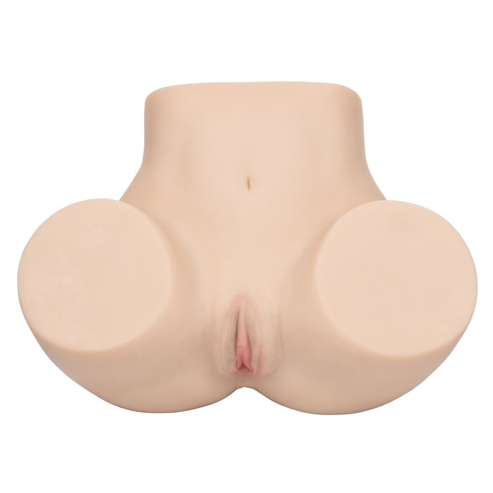 Stroke It Life Size Pussy & Ass Masturbator Ivory - realistic lifelike texture and dual-entry design.
