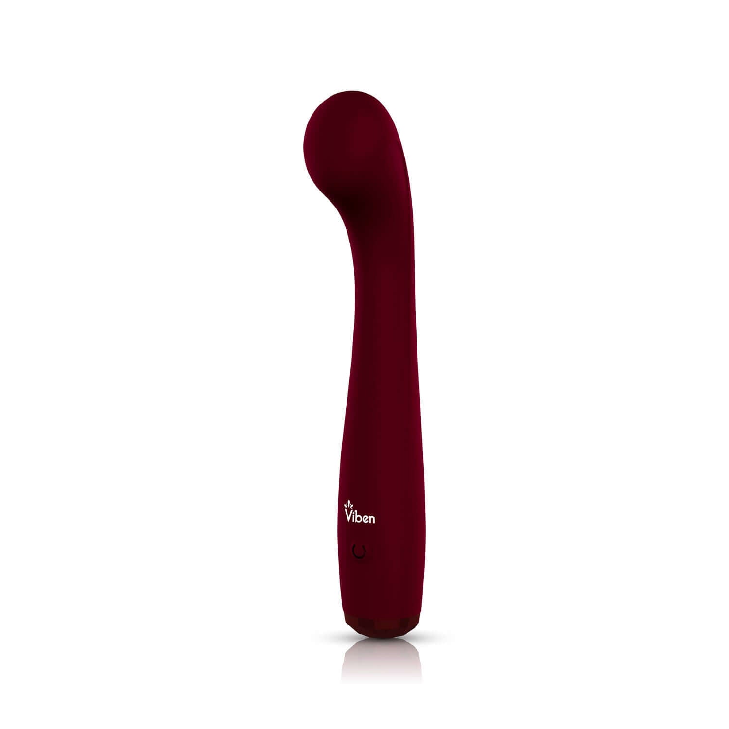 Ruby red Viben Devotion intense G-Spot vibrator made of silky silicone with an easy-to-use on/off button for internal stimulation.