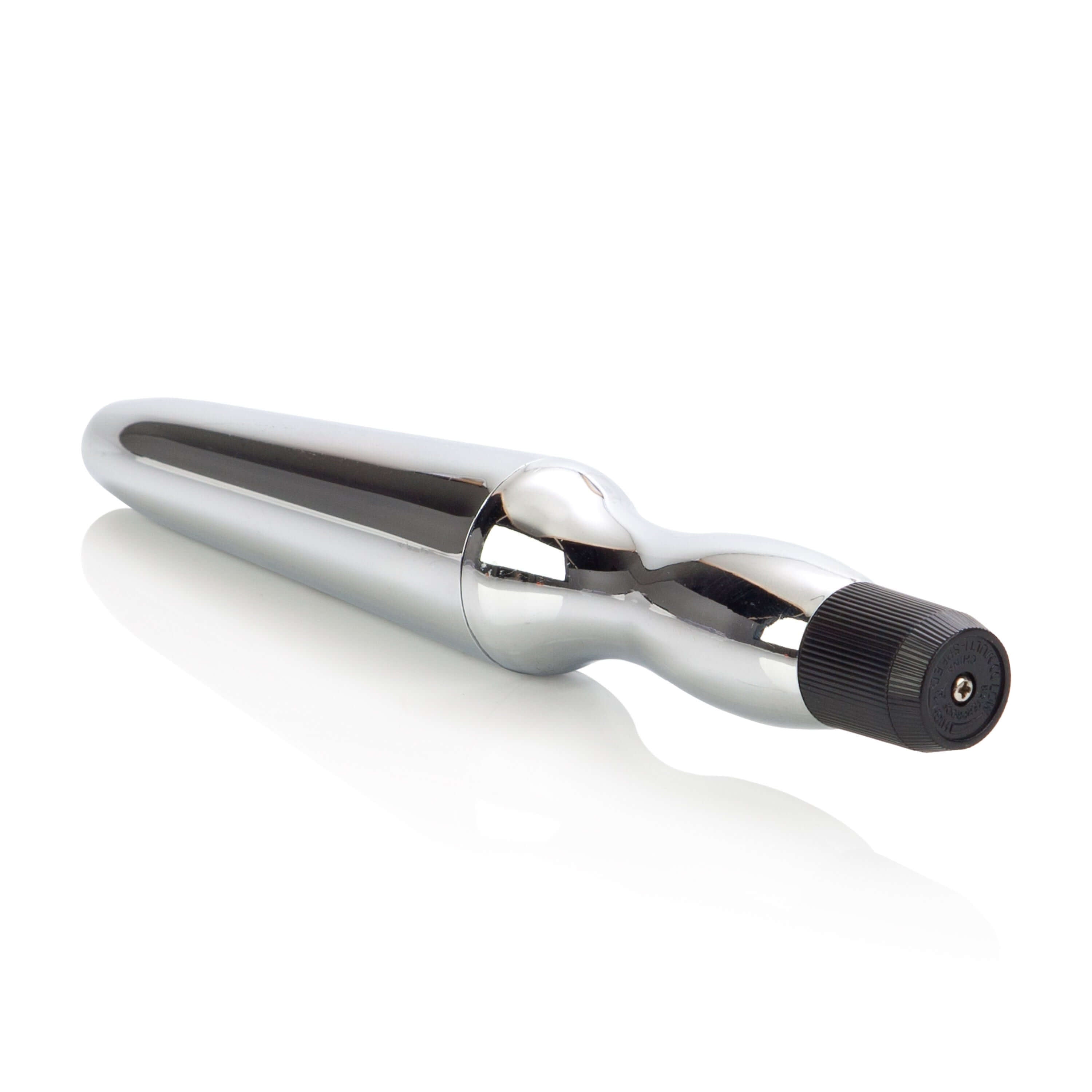Fujikos Waterproof Anal Probe Silver in sleek chrome finish, designed for comfortable anal stimulation.