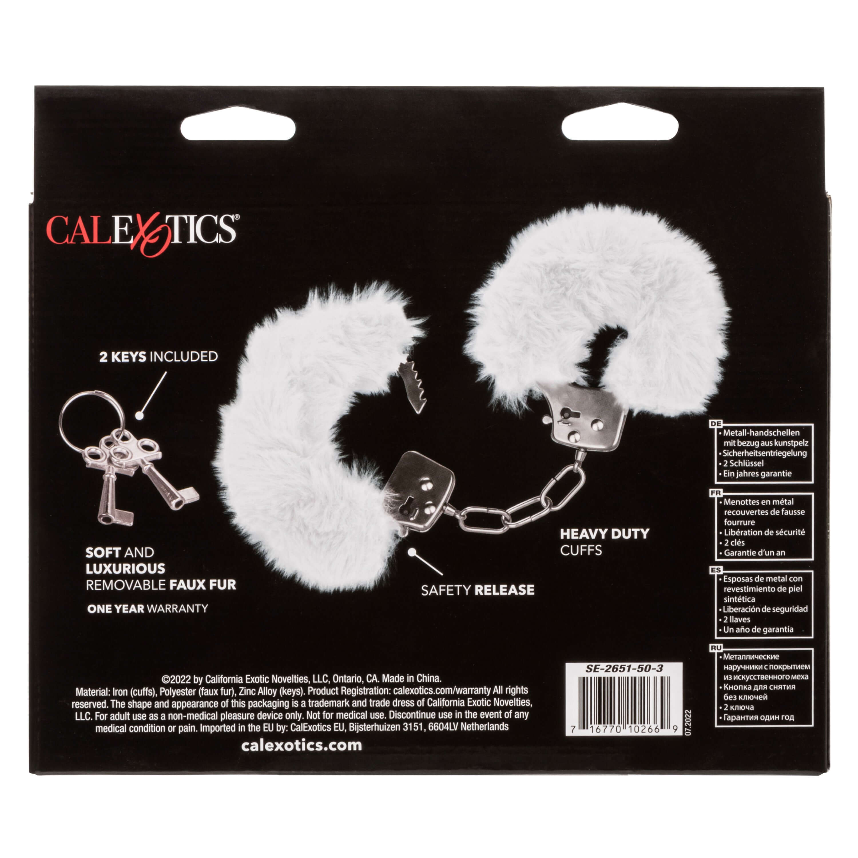 Ultra Fluffy Furry Cuffs - White-2