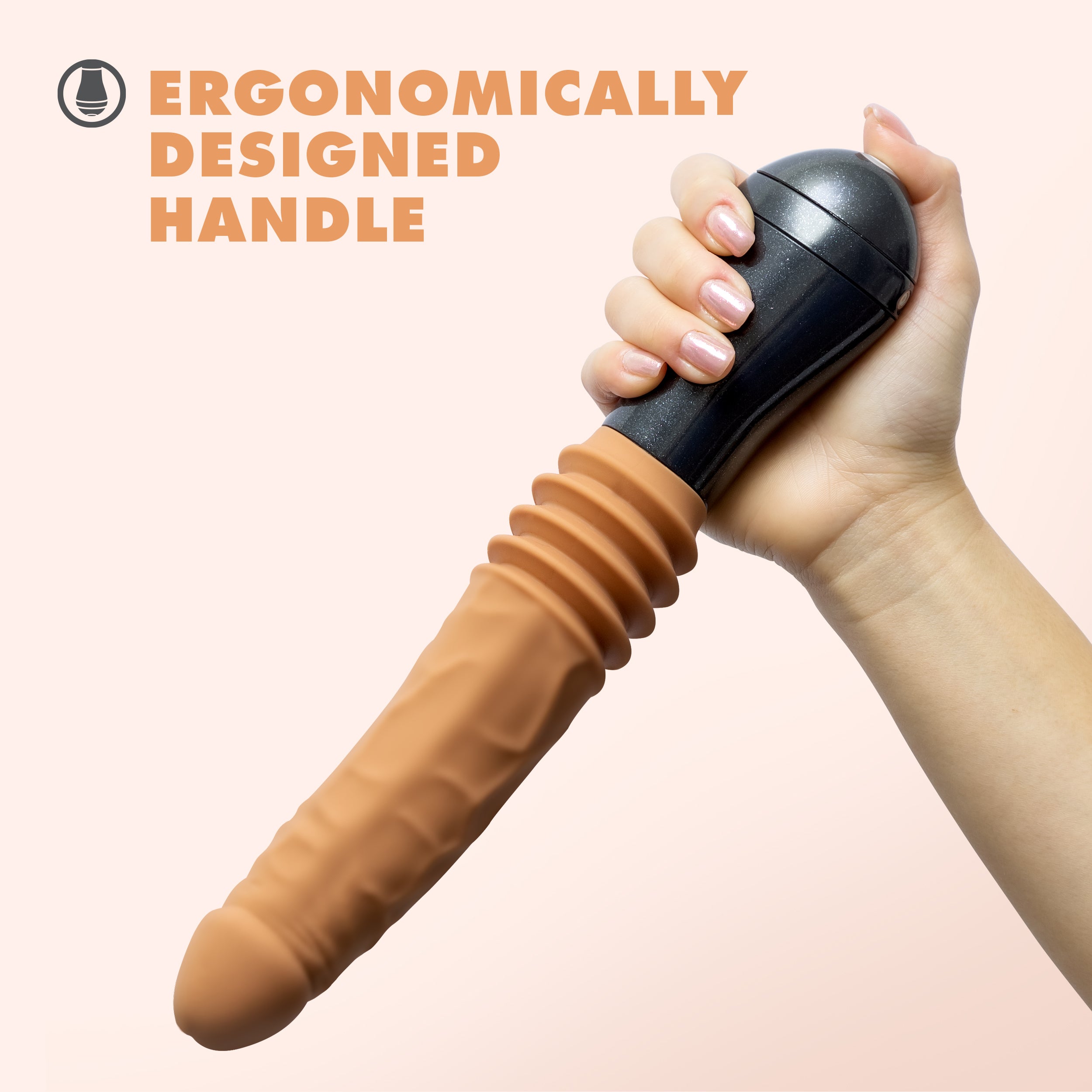 Dr. Skin Silicone - Dr. Arthur - Thrusting Gyrating Vibrating Dildo - Tan-5