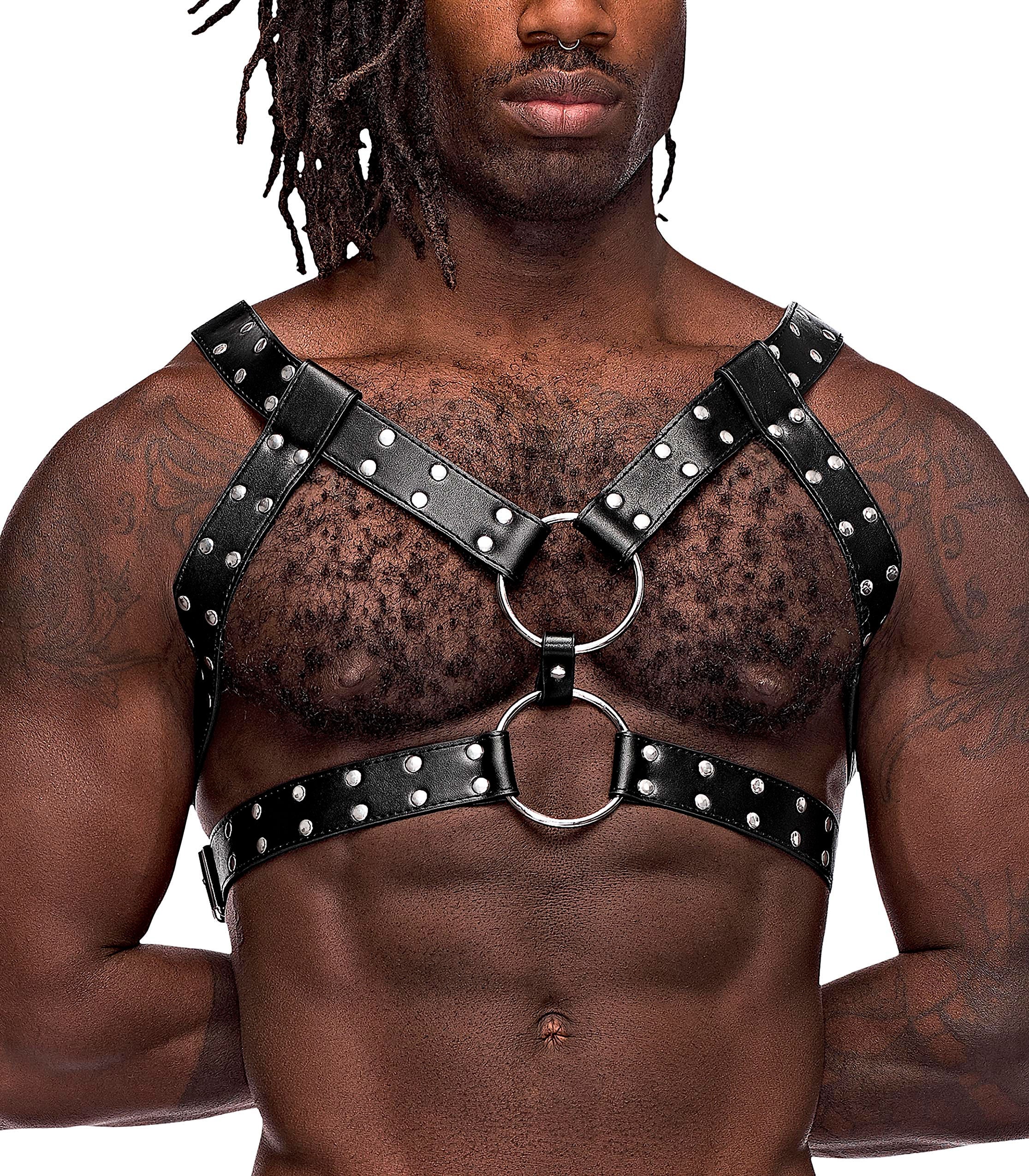 Gemini Leather Harness - One Size - Black-5