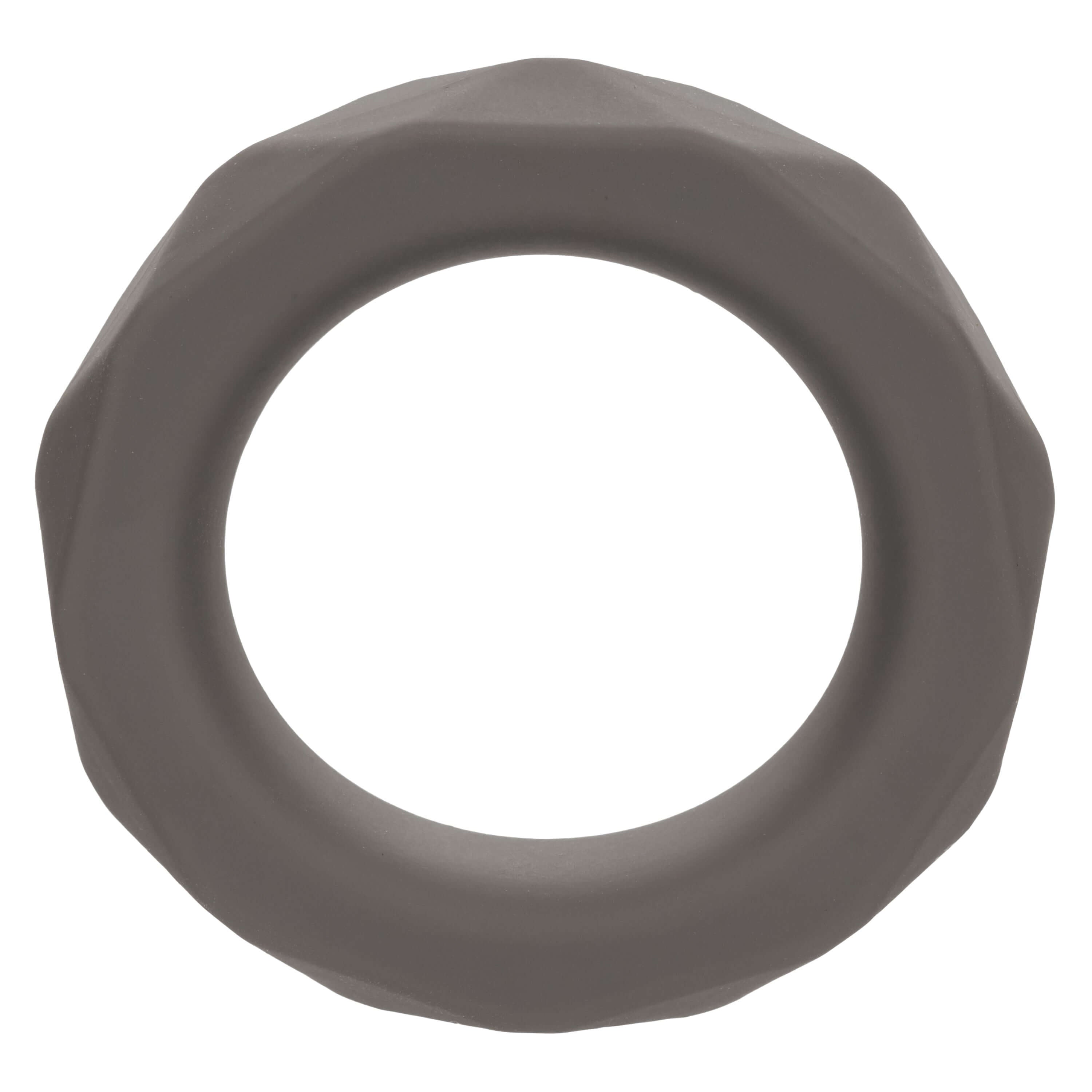 Alpha Liquid Silicone Prolong Prismatic Ring Gray, premium silicone ring designed for comfort and support.