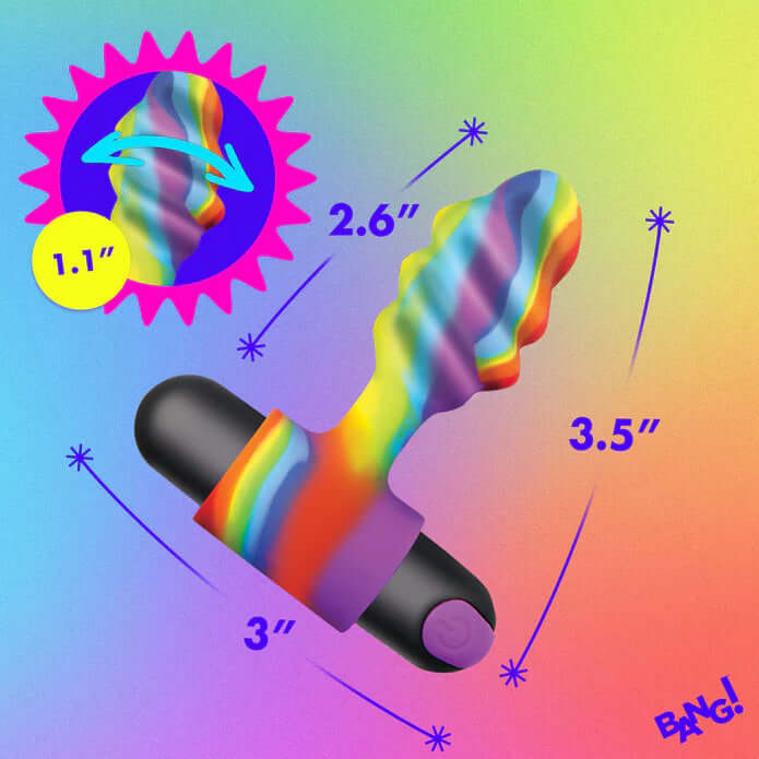 Vibrating Rainbow Butt Plug-3