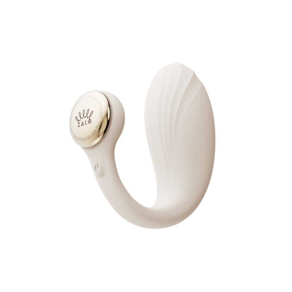 ZALO Deya Wearable Smart Dual Vibrator with App Control in a sleek design for hands-free use.