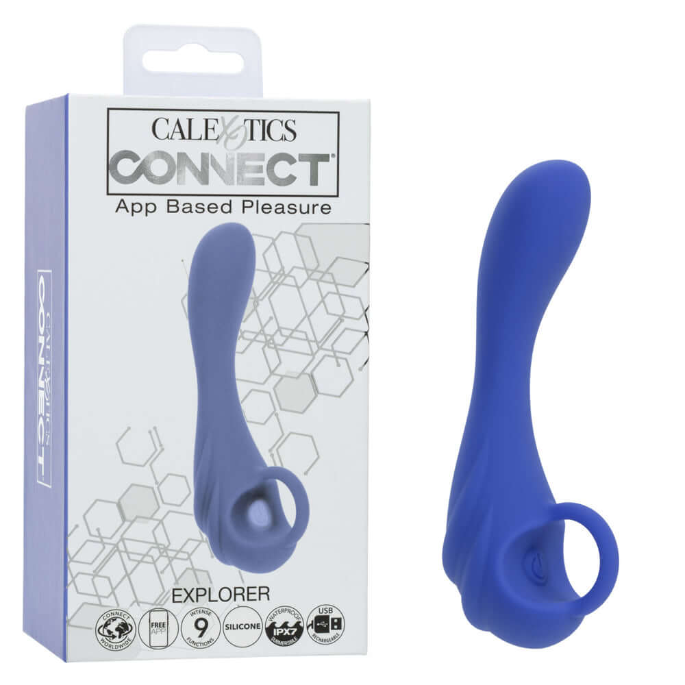 CalExotics Connect Explorer App Compatible Probe Purple packaging and device displayed together.