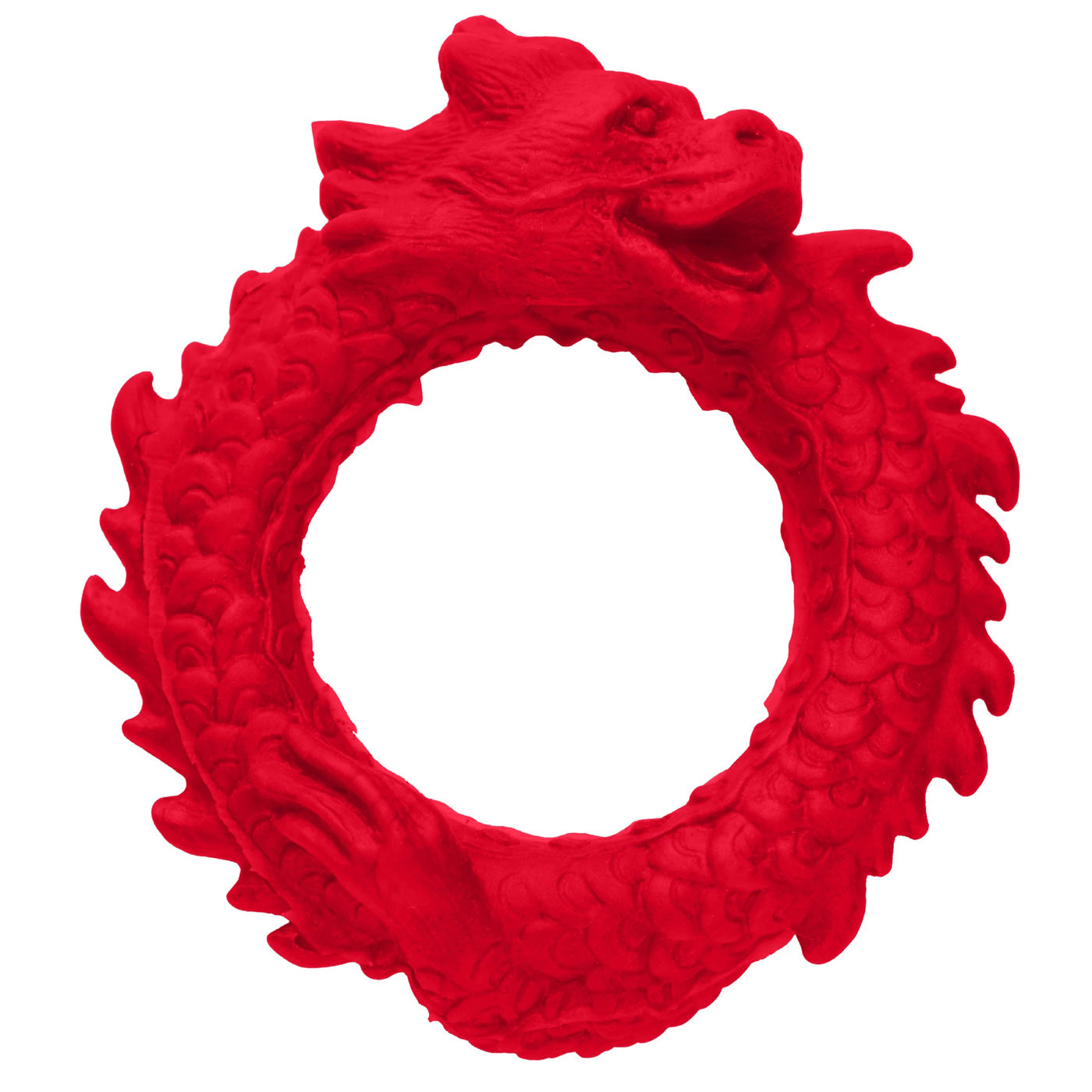 Rise of the Dragon Silicone Cock Ring - Red-5