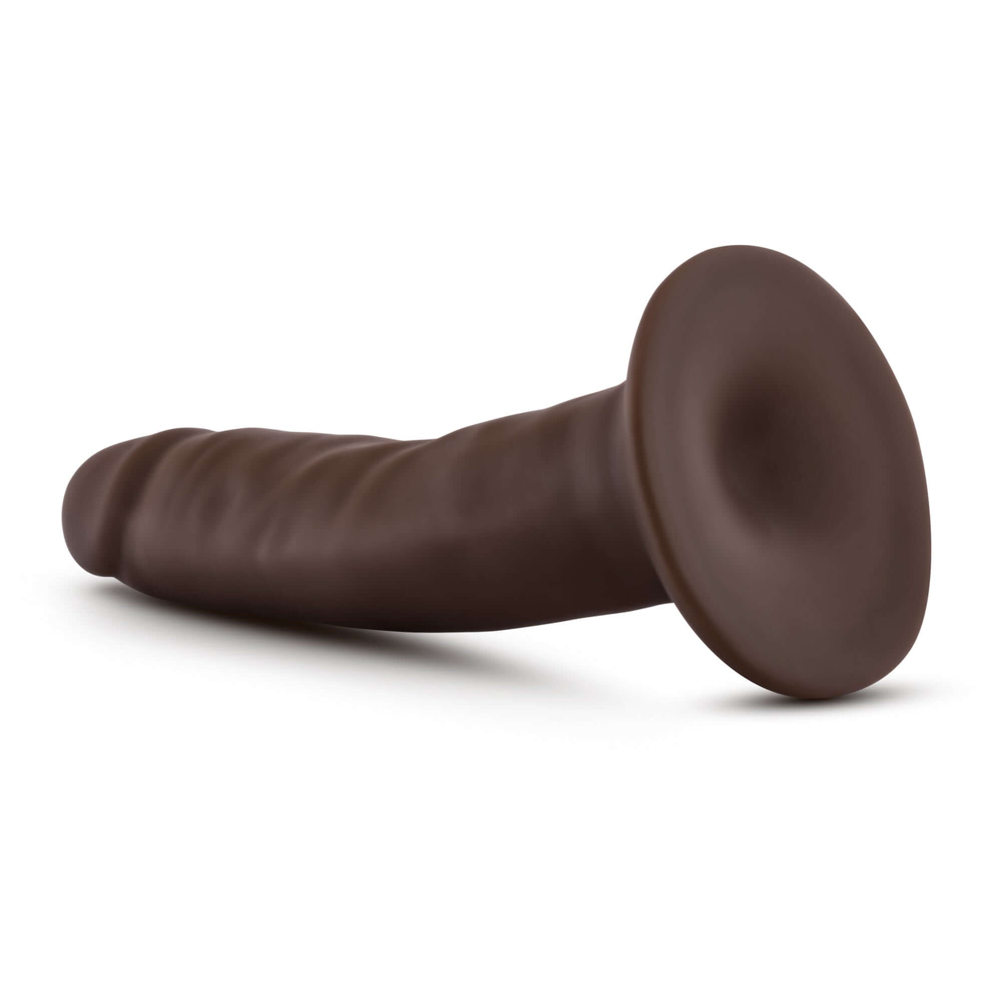 Dr Skin 5.5 Inch Cock with Suction Cup Chocolate on a white background