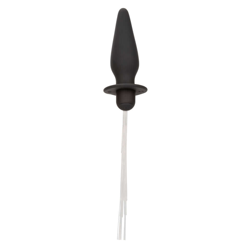 Southern Lights Vibrating Light Up Anal Probe in black with tapered design and flanged base