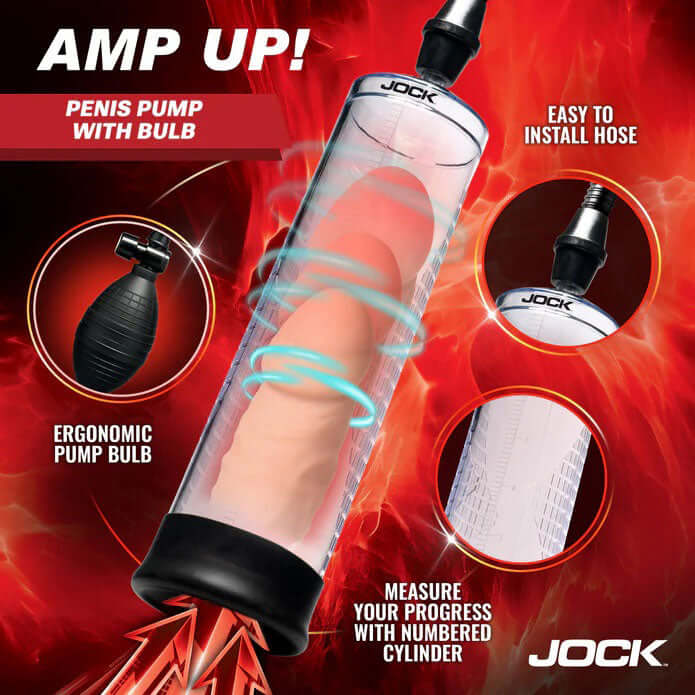 Amp Up Penis Pump With Bulb - Clear-2