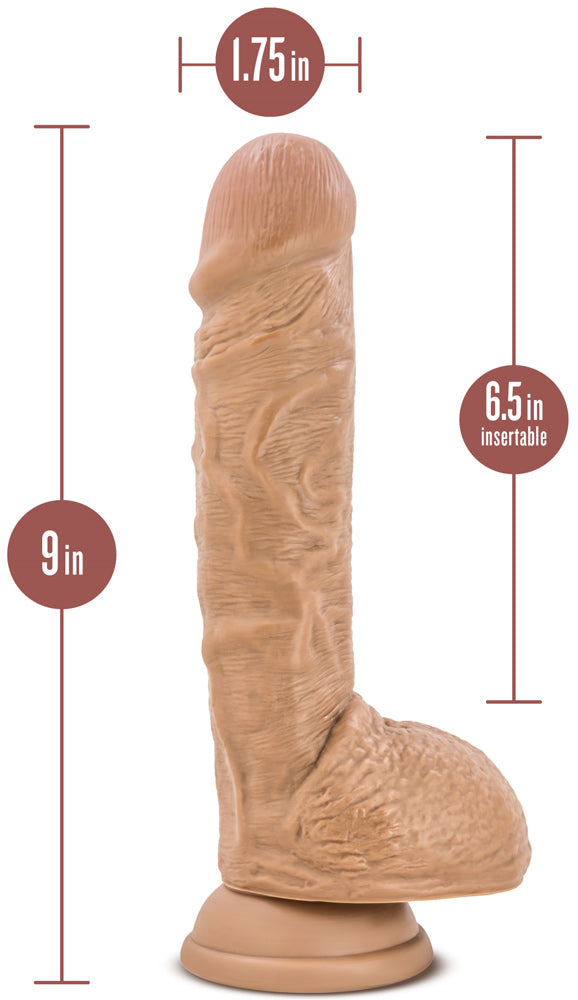 Au Naturel - Big Billy - 9 Inch Dildo - Mocha-3